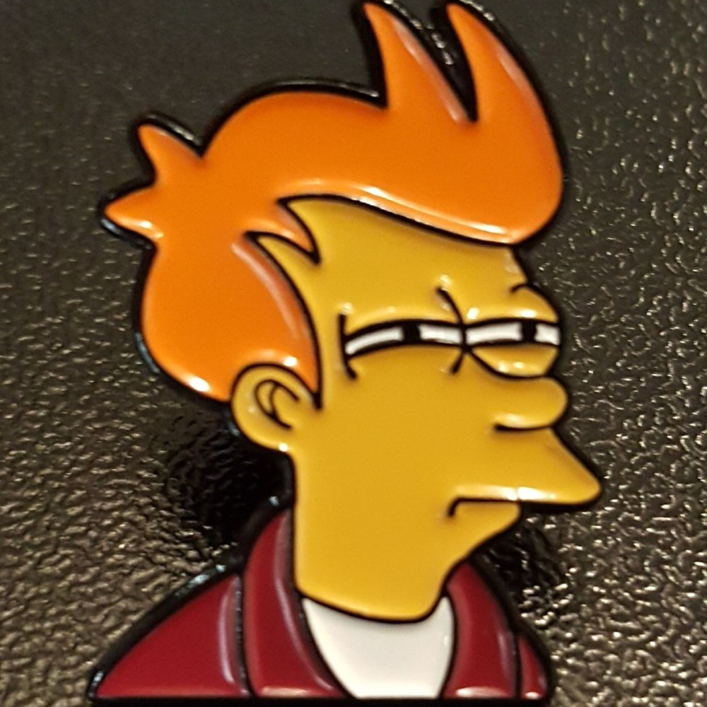 Futurama Fry Meme Enamel Pin, New Funny - Picture 3 of 3